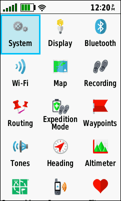 GARMIN GPSMAP 66s/st/sr/i - Setup (small symbols, 1 of 2)