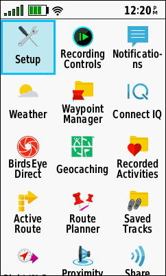 GARMIN GPSMAP 66s/st/sr/i - Main Menu (small symbols, 1 of 3)