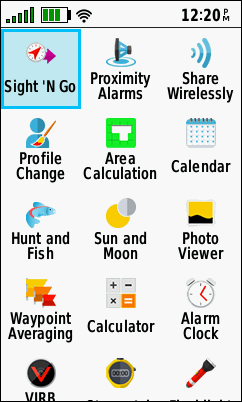 GARMIN GPSMAP 66s/st/sr/i - Main Menu (small symbols, 2 of 3)