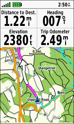 GARMIN GPSMAP 66s/st/sr/i - Route on Map