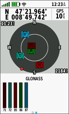 GARMIN GPSMAP 66s/st/sr/i - GLONASS Satellites