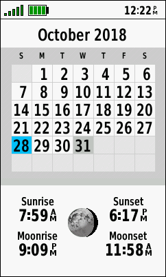 GARMIN GPSMAP 66s/st/sr/i - Sun / Moon