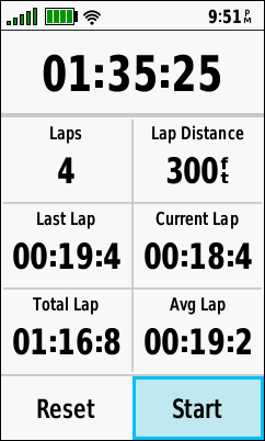 GARMIN GPSMAP 66s/st/sr/i - Stop Watch