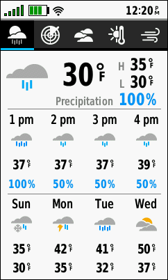 GARMIN GPSMAP 66s/st/sr/i - Weather Forecast